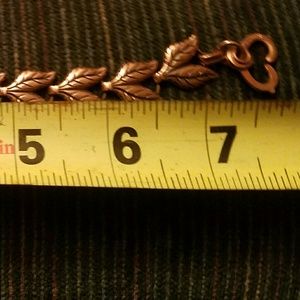 Vintage artisan copper bracelet